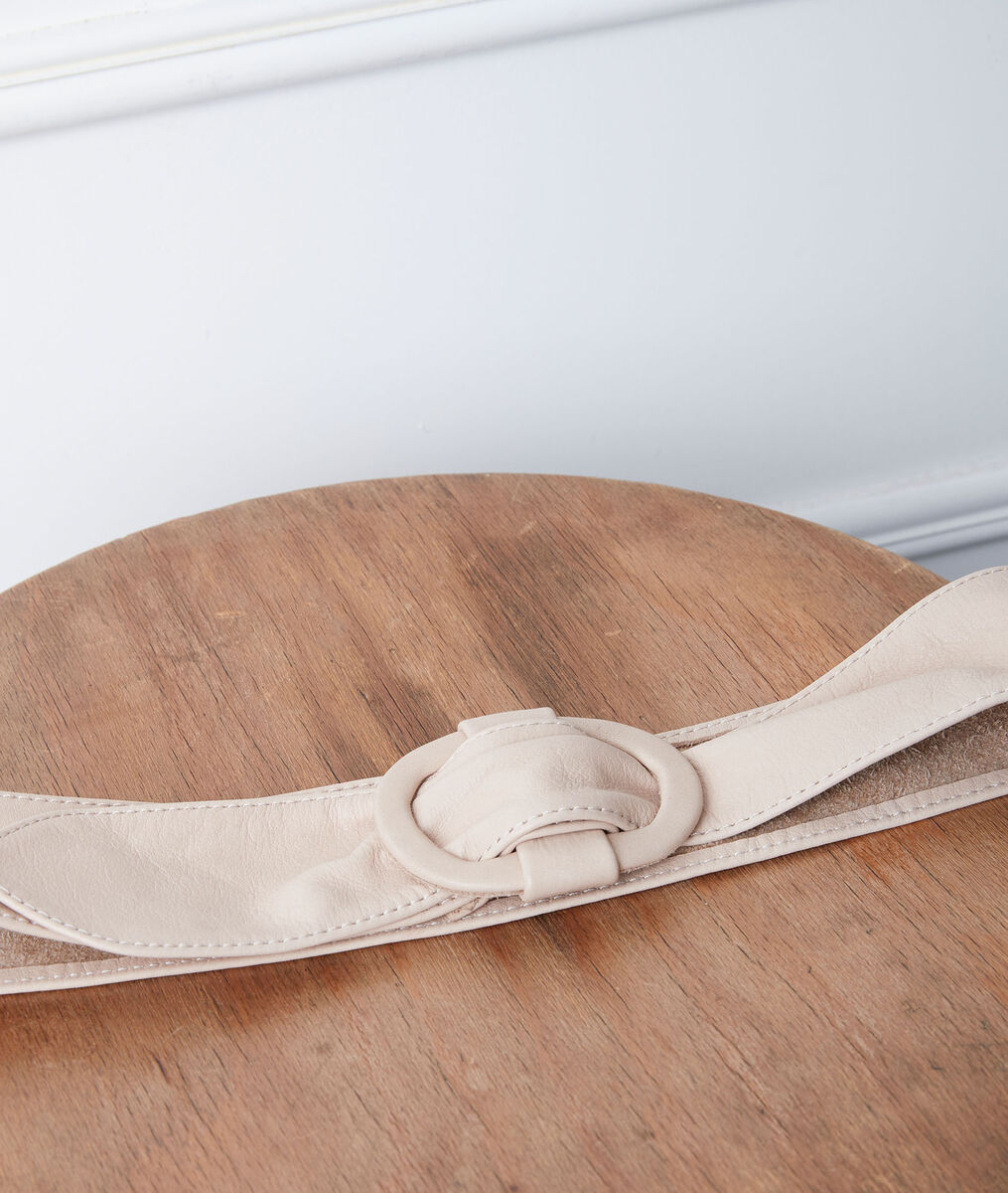 Elya wide cream leather belt | 1-2-3 Elya wide cream leather belt PhotoZ | 1-2-3