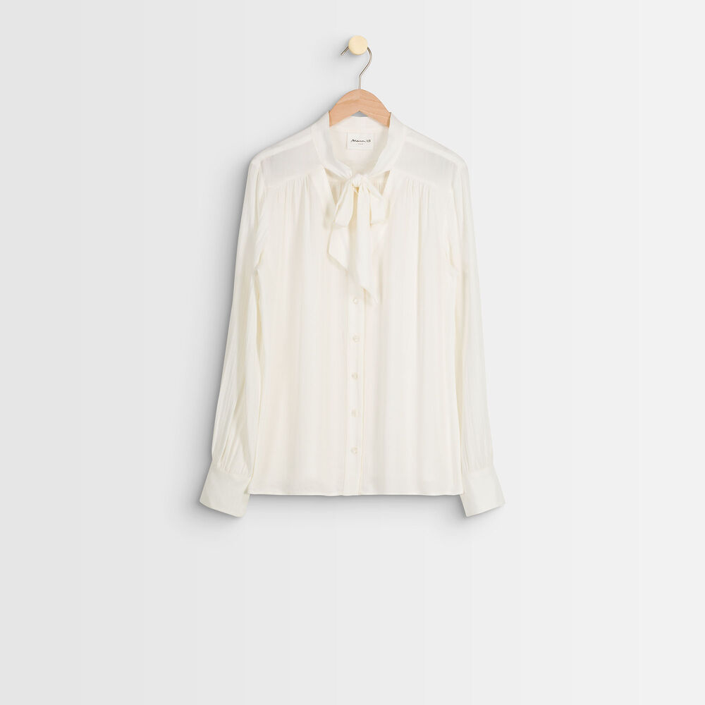 Josie pussybow blouse ecru.