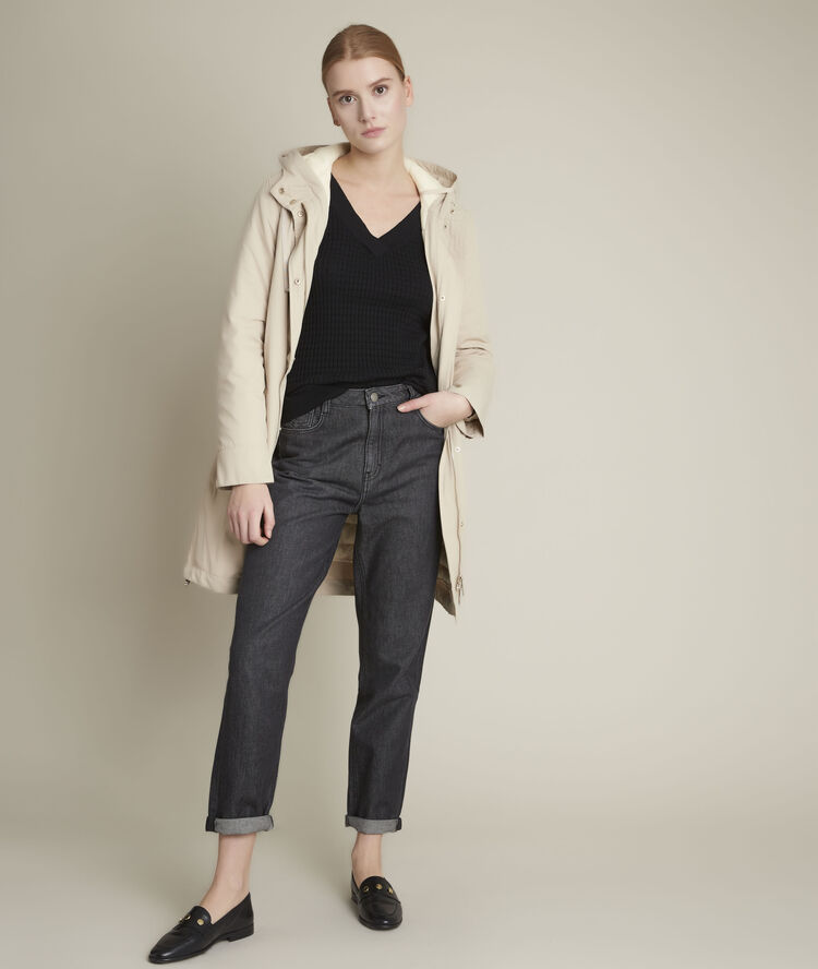 Fiore parka with removable down jacket greige.