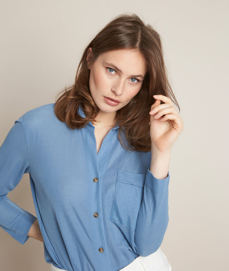 Riva blue t-shirt pure bleached.