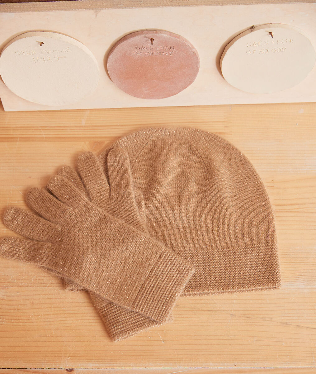 Urbain camel cashmere beanie | 1-2-3 Urbain camel cashmere beanie PhotoZ | 1-2-3