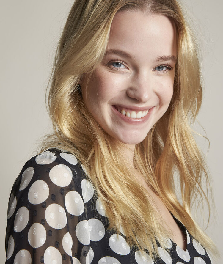 Astrid polka dot dress black.