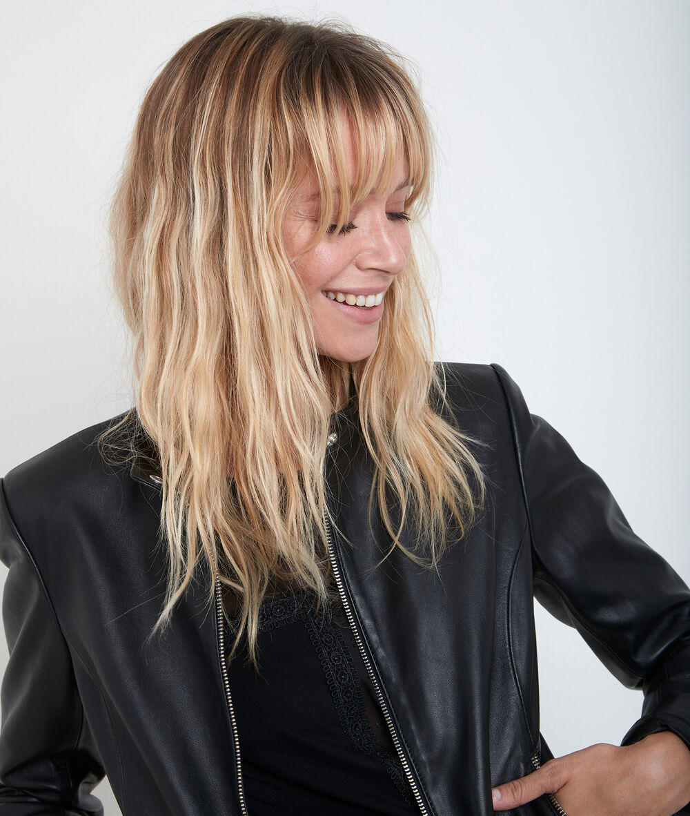 Tillia leather jacket noir.