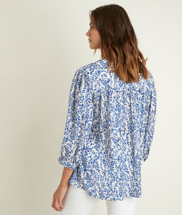 Elsa bis printed blouse ecru.