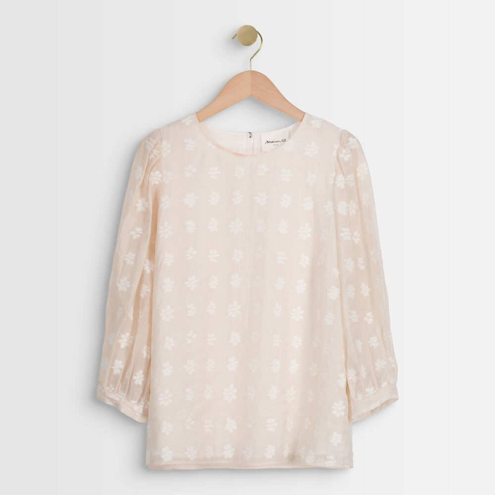 Tahel ecru embroidered top ecru.
