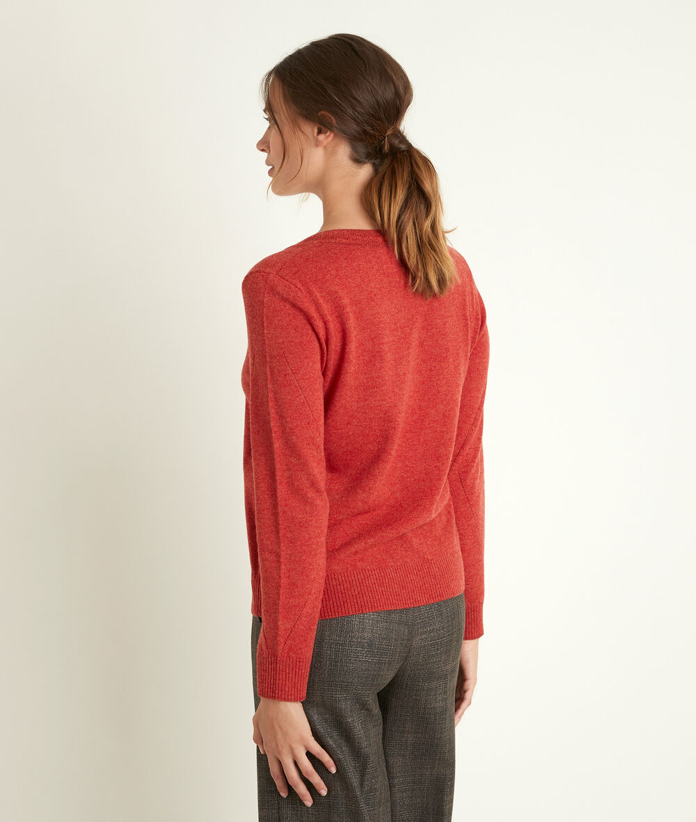 Rozane guava wool and cashmere pullover goyave.