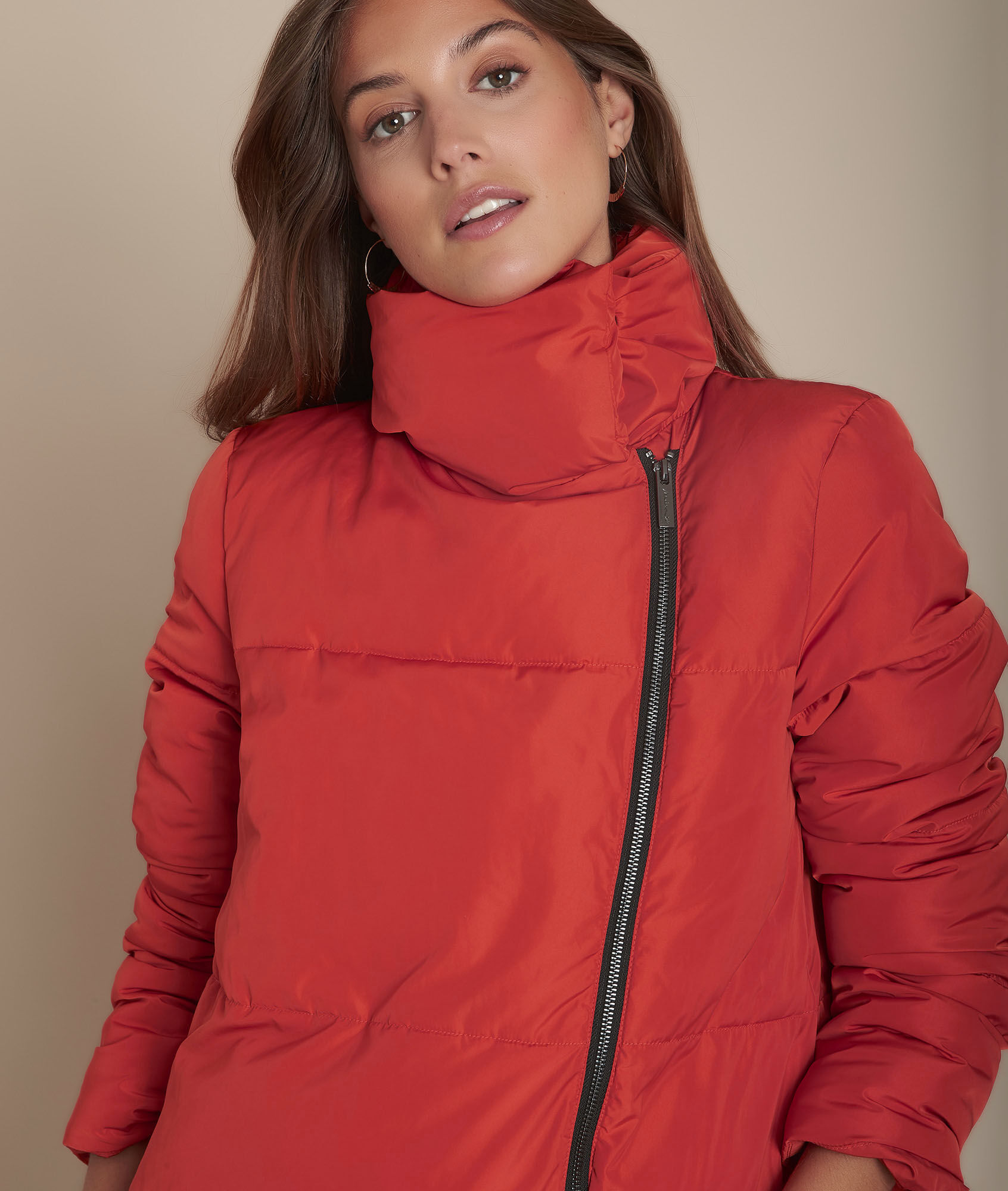 short down jacket with hood