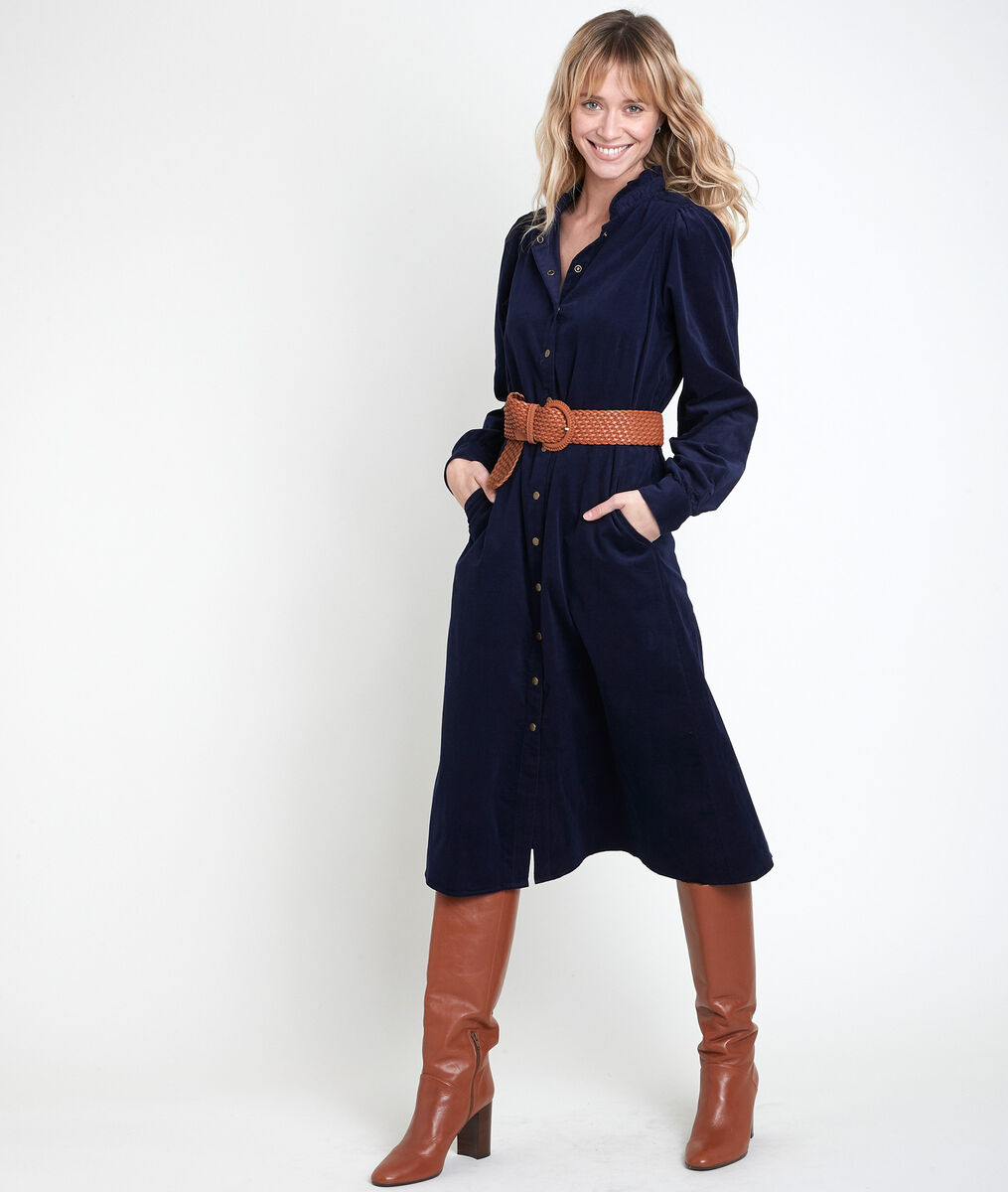 LAURA navy corduroy dress. | 1-2-3 LAURA navy corduroy dress. PhotoZ | 1-2-3