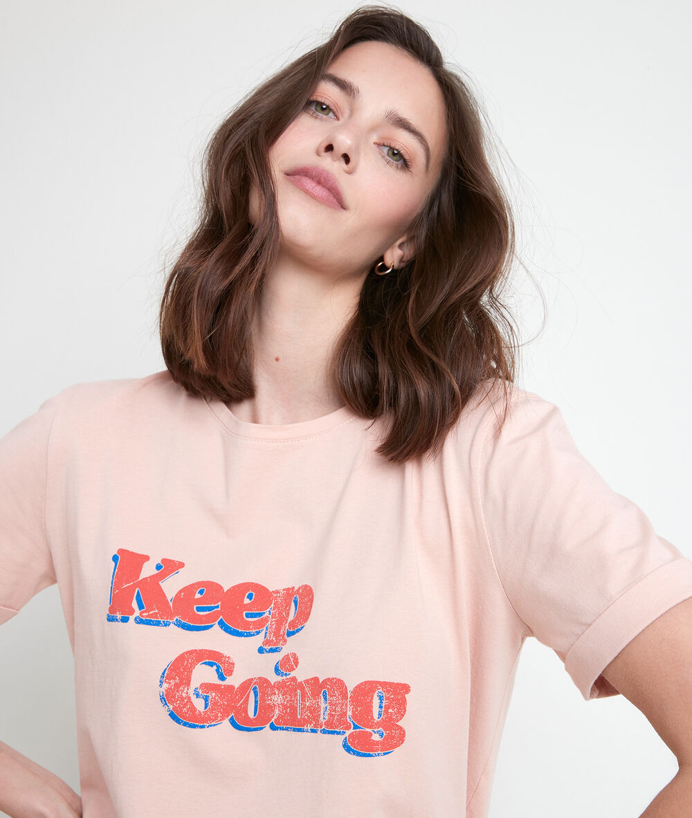 Ibiza pink screen-print t-shirt buvard.