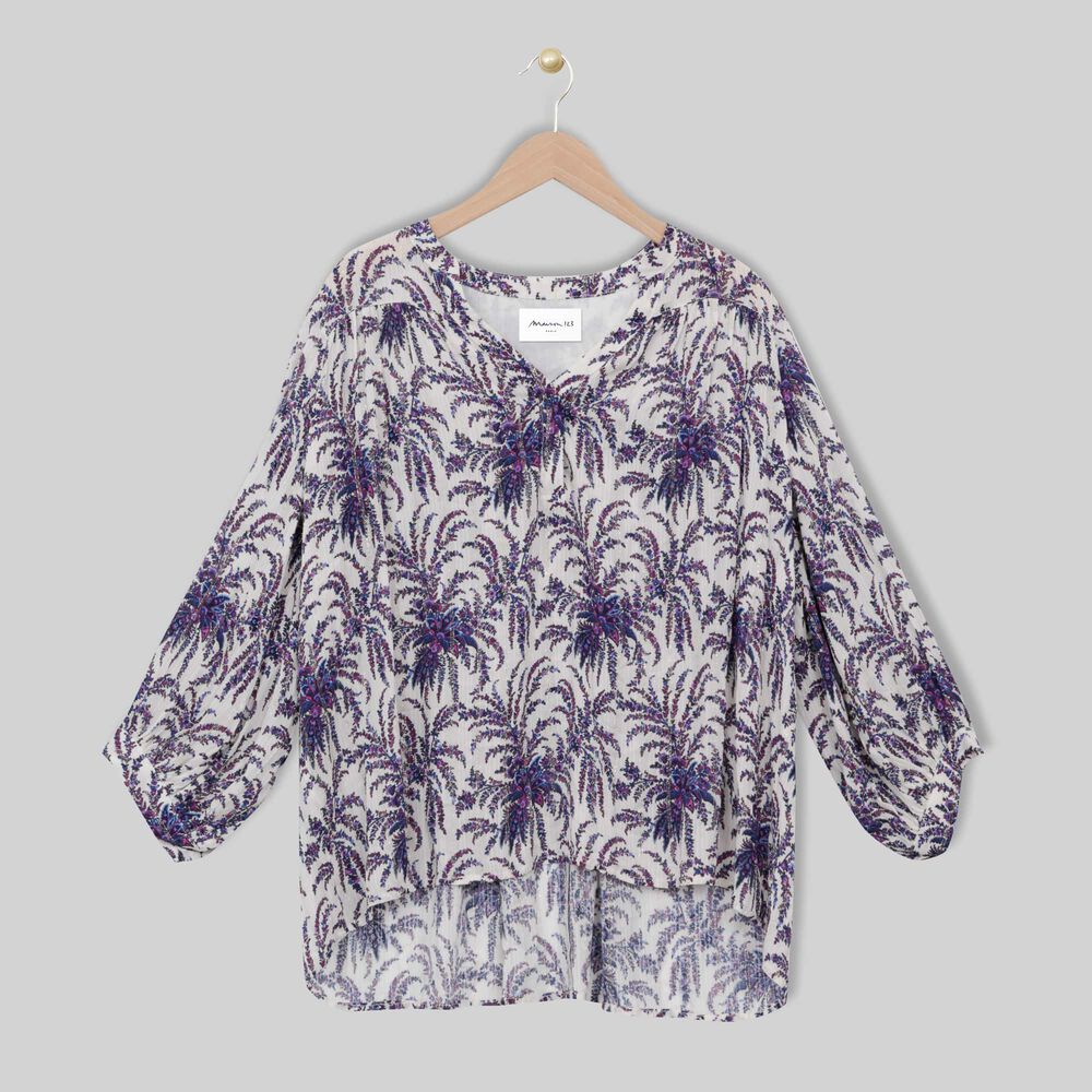 Elsa bis printed blouse purple.