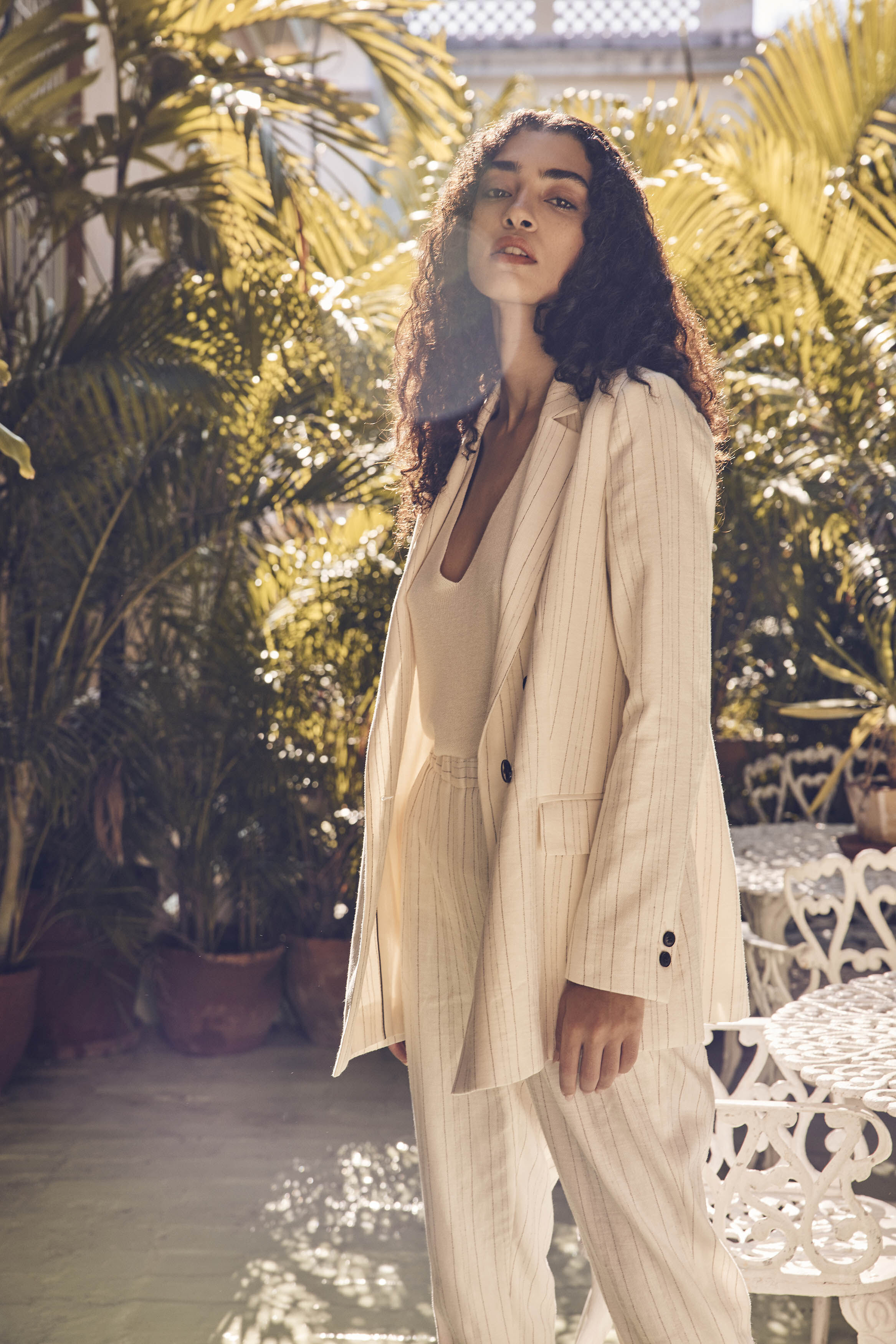 The iconic Florine cream linen and 