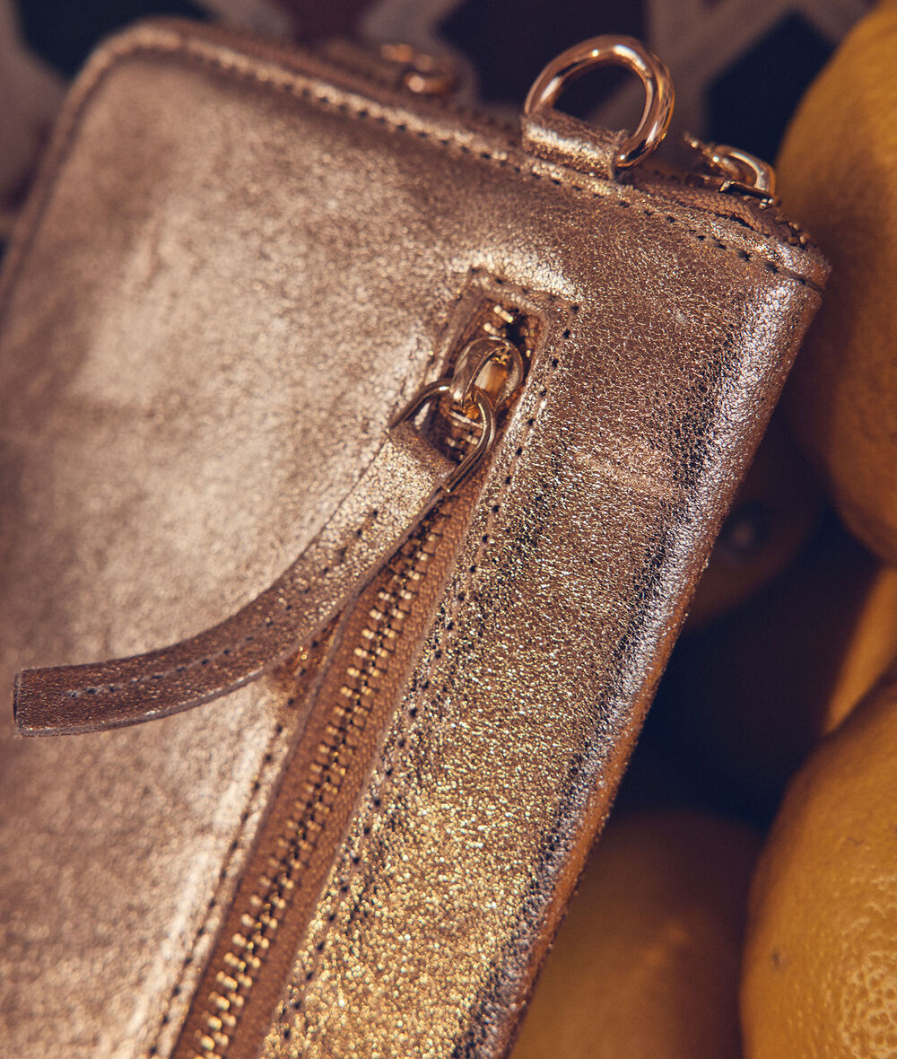 Jade gold leather phone case PhotoZ | 1-2-3