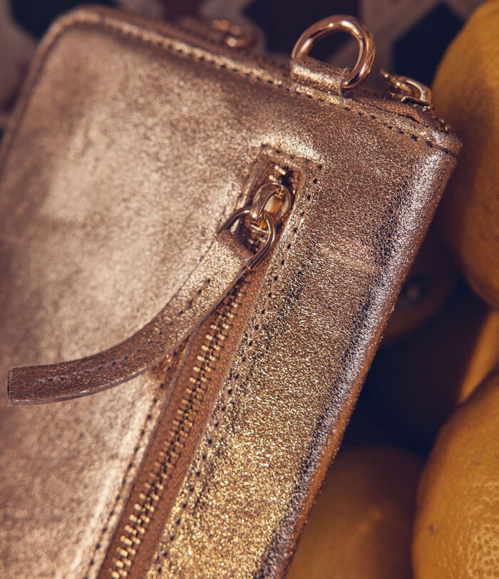Jade gold leather phone case PhotoZ | 1-2-3