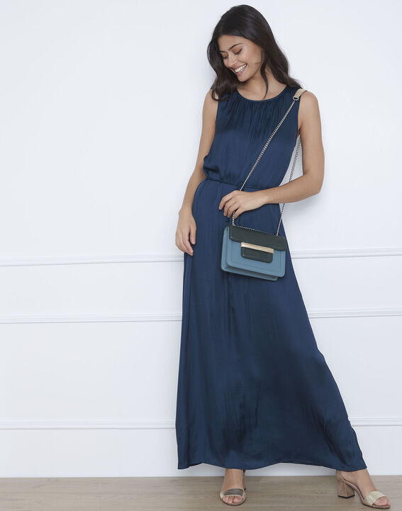 Ivana long dark green satin dress | 1-2-3 Ivana long dark green satin dress PhotoZ | 1-2-3