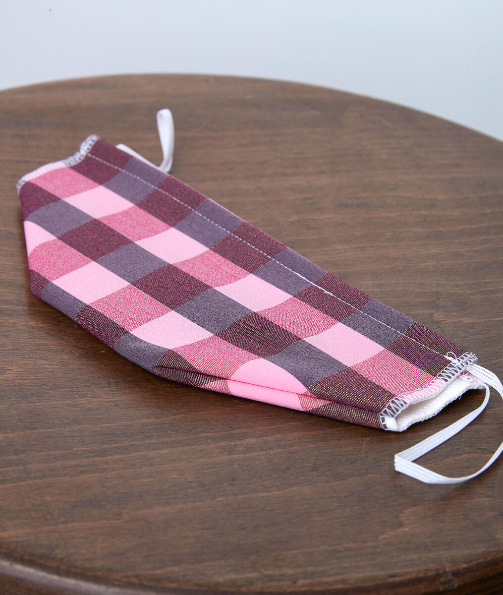 Checked print face mask | 1-2-3 Checked print face mask PhotoZ | 1-2-3