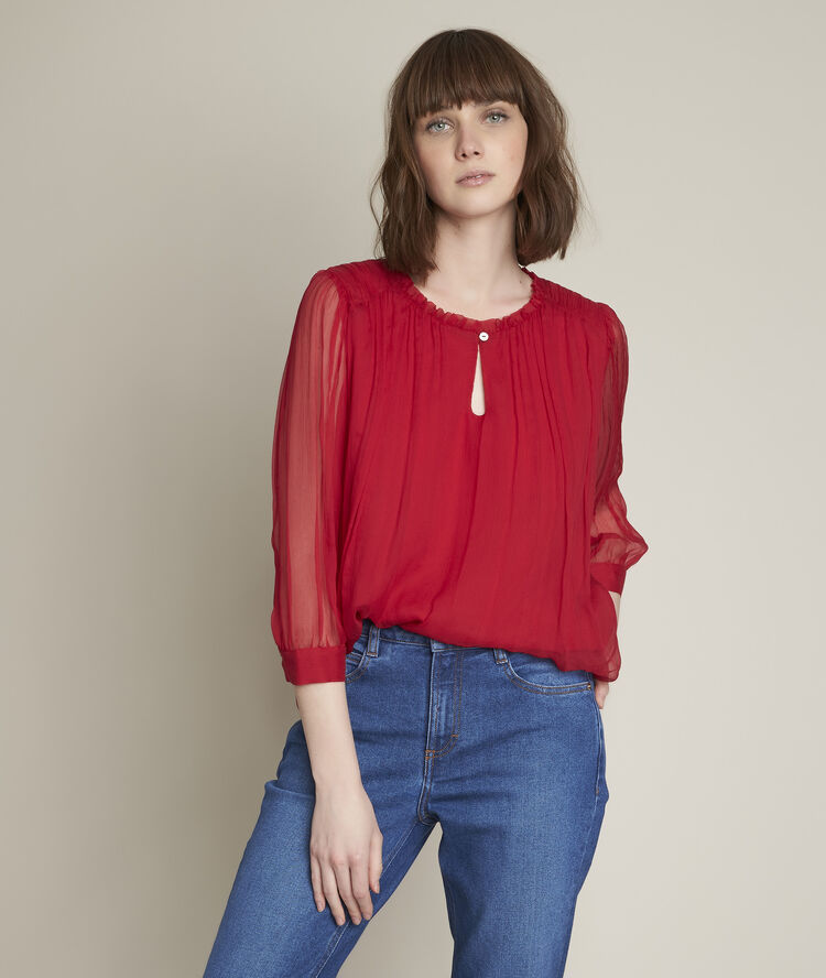 Emma louise silk blouse light fuscia.