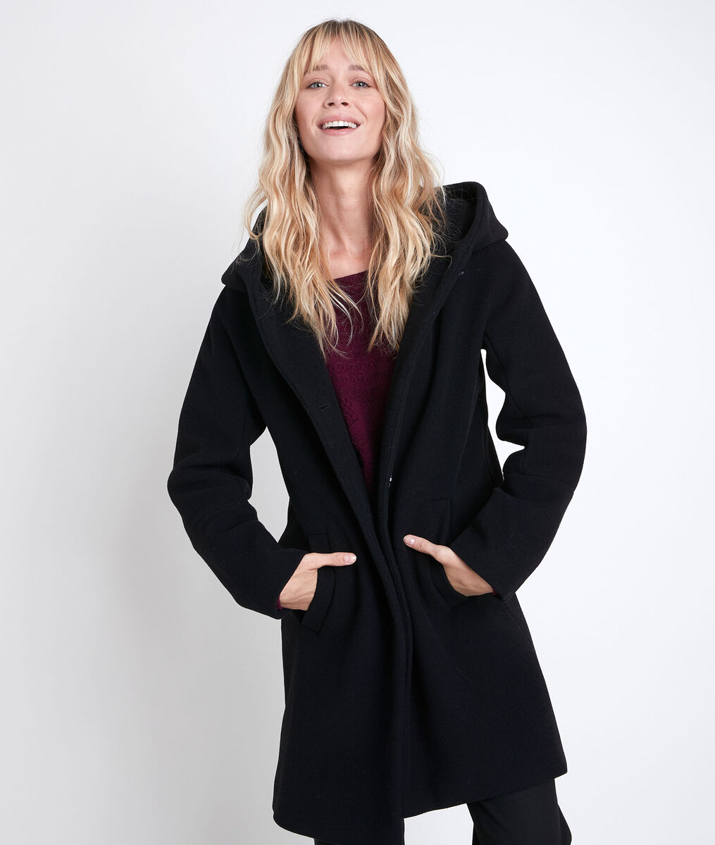 Ocea black wool blend coat | 1-2-3 Ocea black wool blend coat PhotoZ | 1-2-3