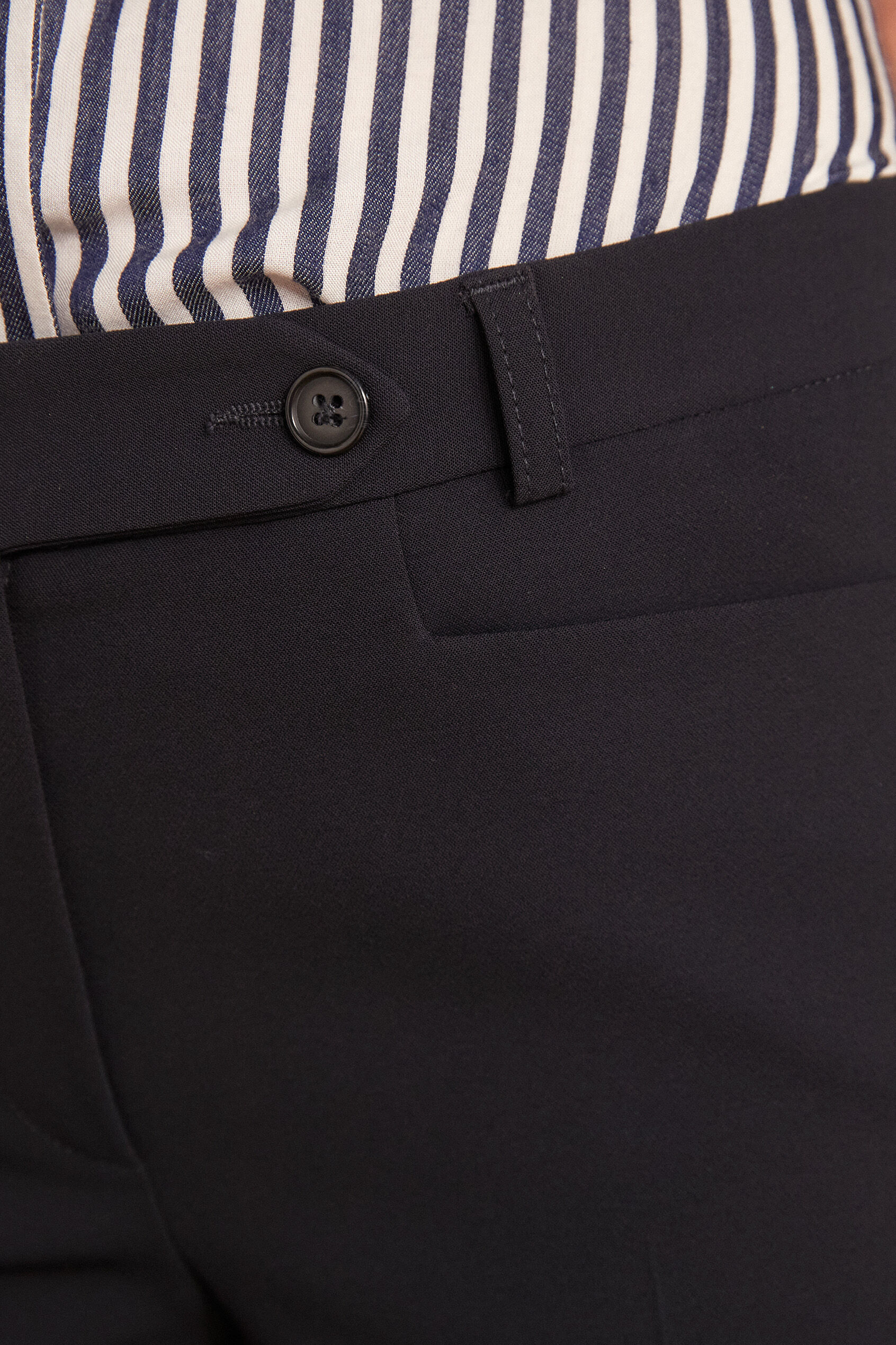 Valero navy slim-fit tailored trousers 