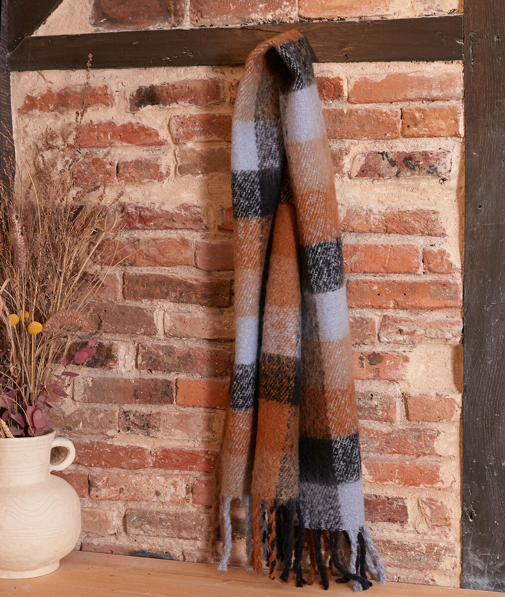 Haude thick check scarf | 1-2-3 Haude thick check scarf PhotoZ | 1-2-3