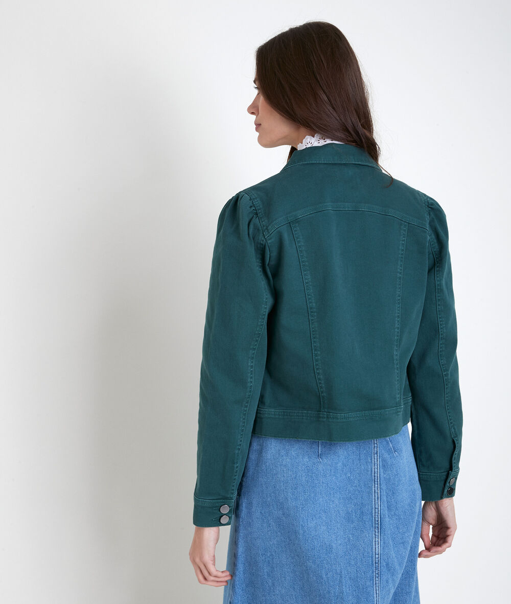 Prisca green cotton jacket eucalyptus.