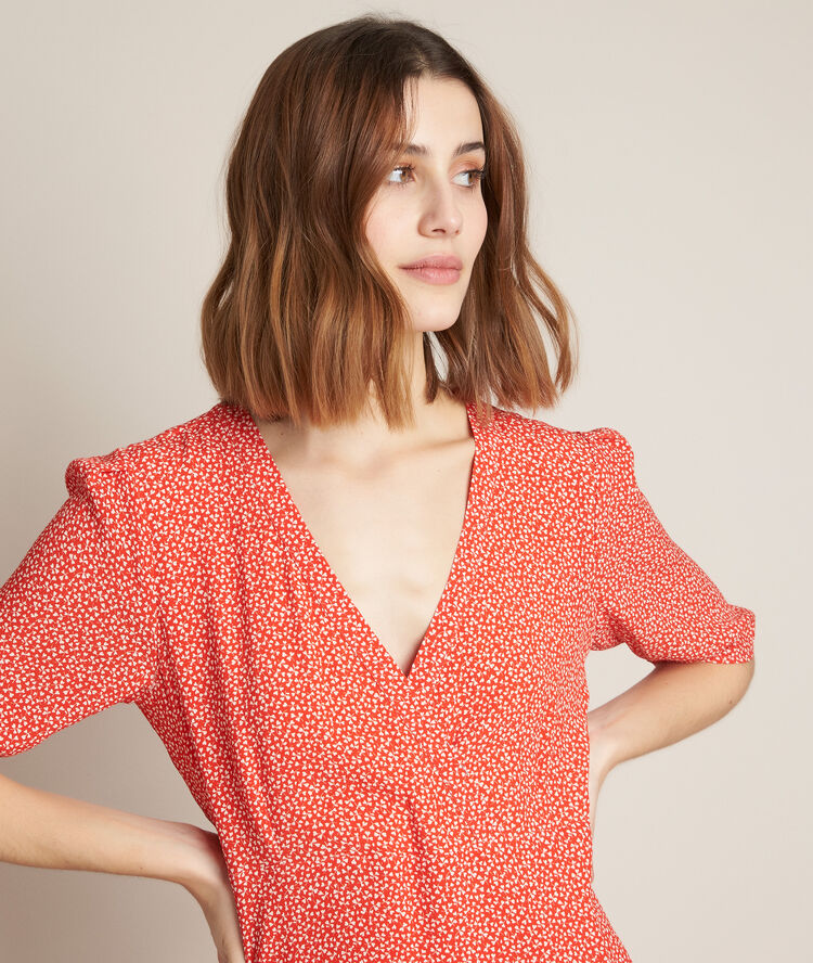 City printed dress poppy.