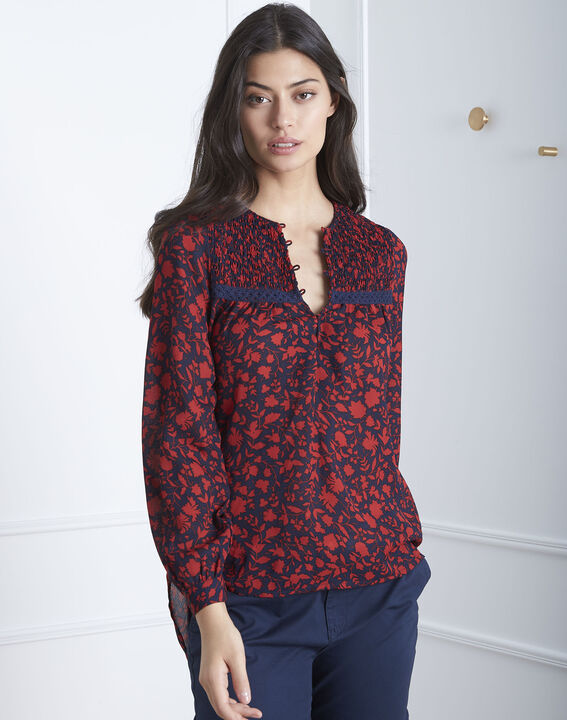 Vitae red printed blouse | 1-2-3 Vitae red printed blouse PhotoZ | 1-2-3