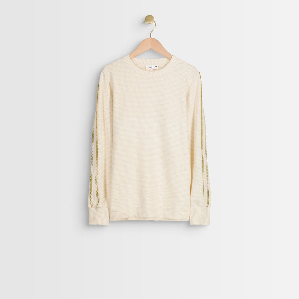 Devon spotted pullover ecru.