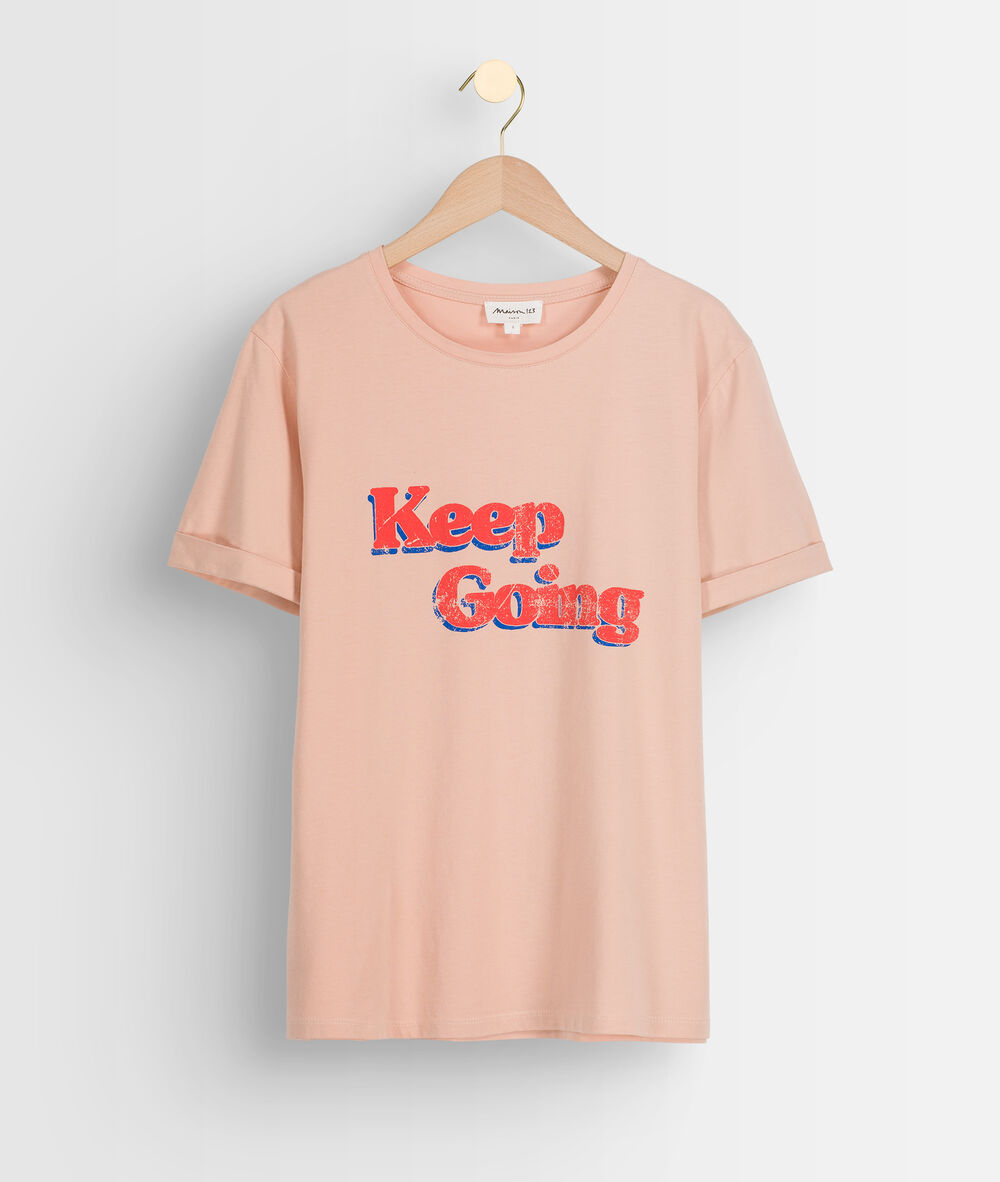 Ibiza pink screen-print t-shirt buvard.
