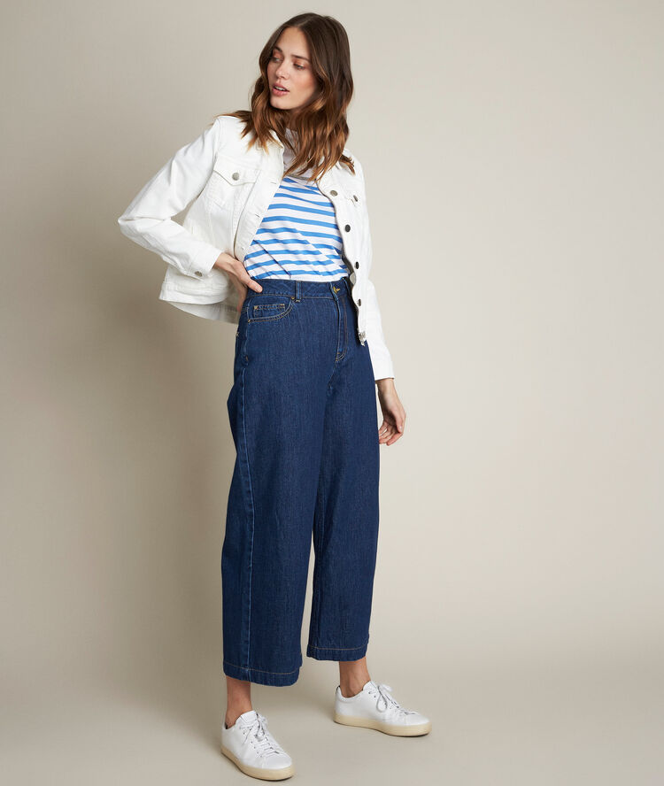 Anais denim culotte skirt raw denim.
