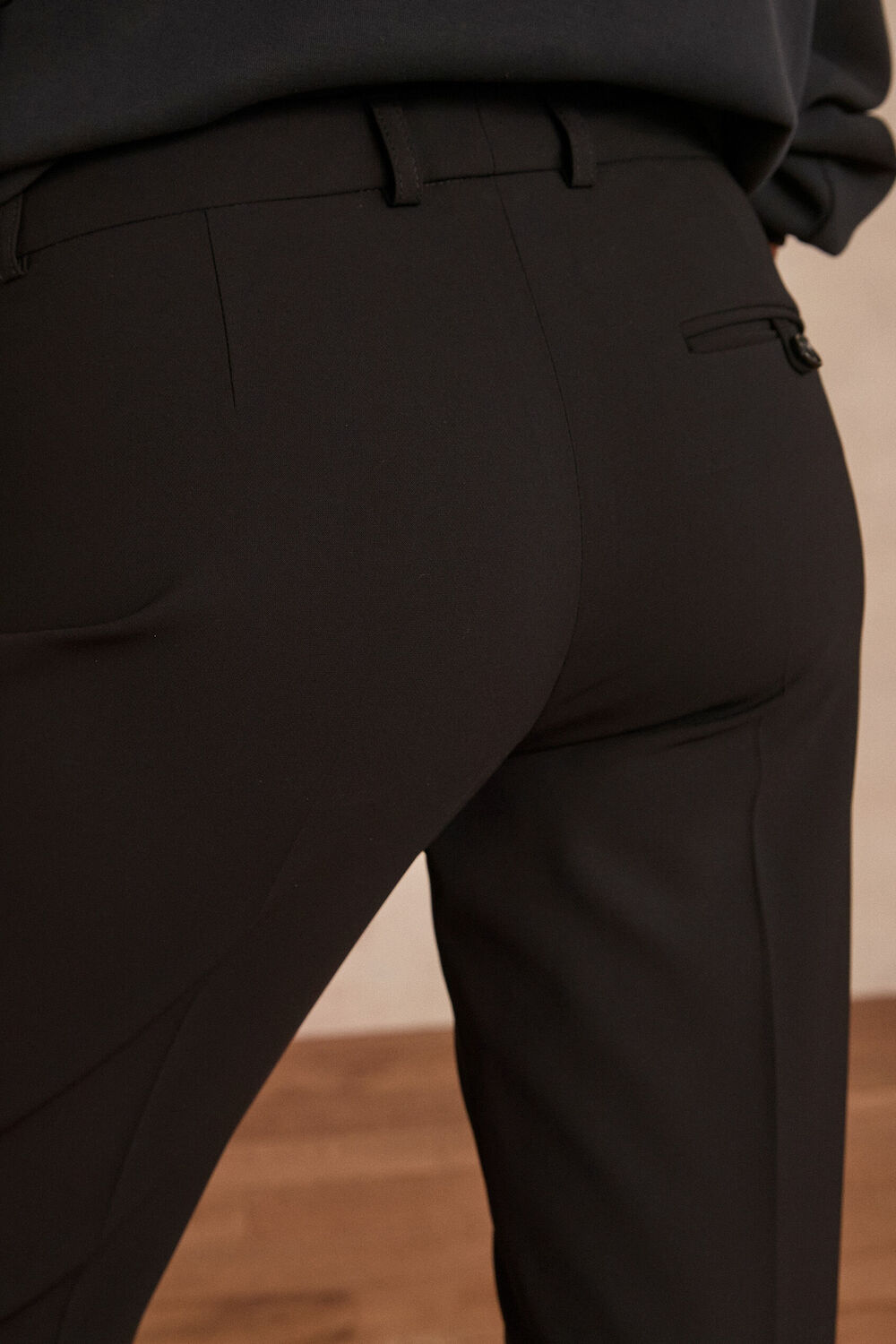Valero microfibre cigarette trousers black.