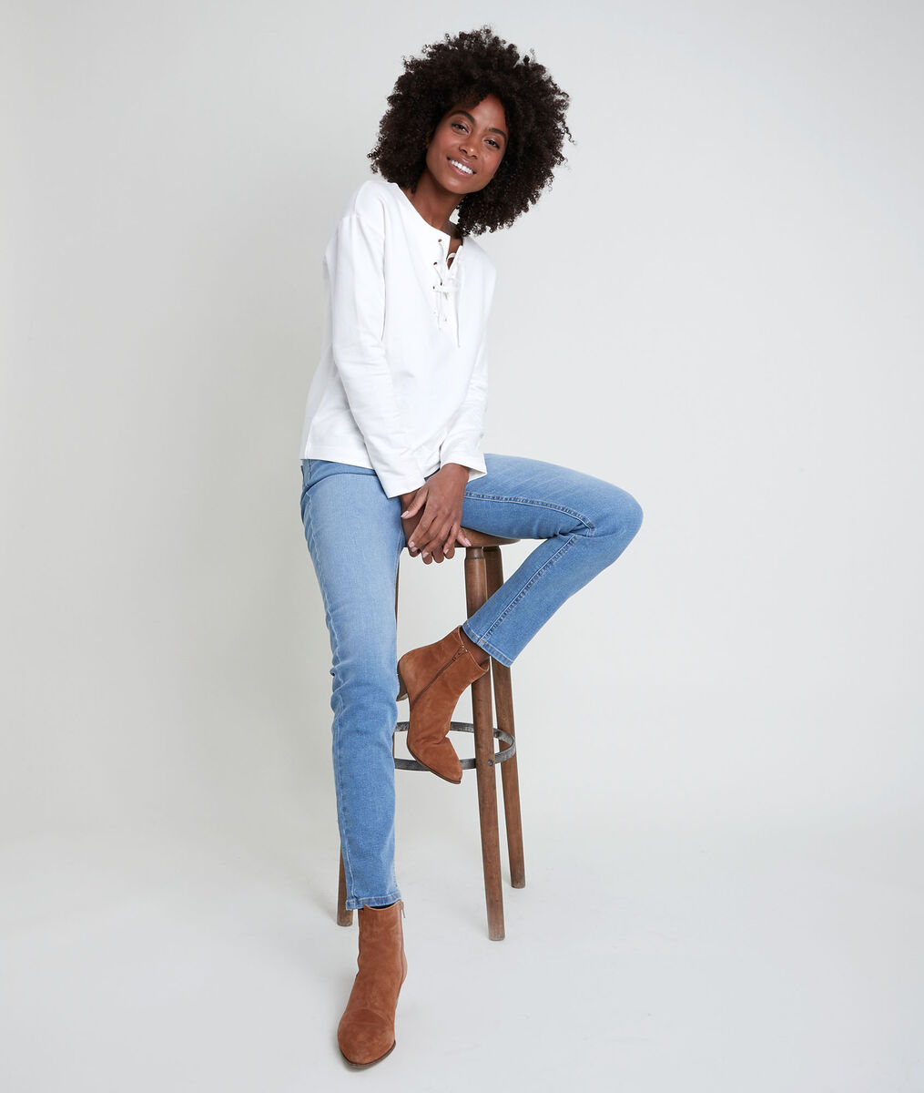 IVOIRE white top with lace collar | 1-2-3 IVOIRE white top with lace collar PhotoZ | 1-2-3