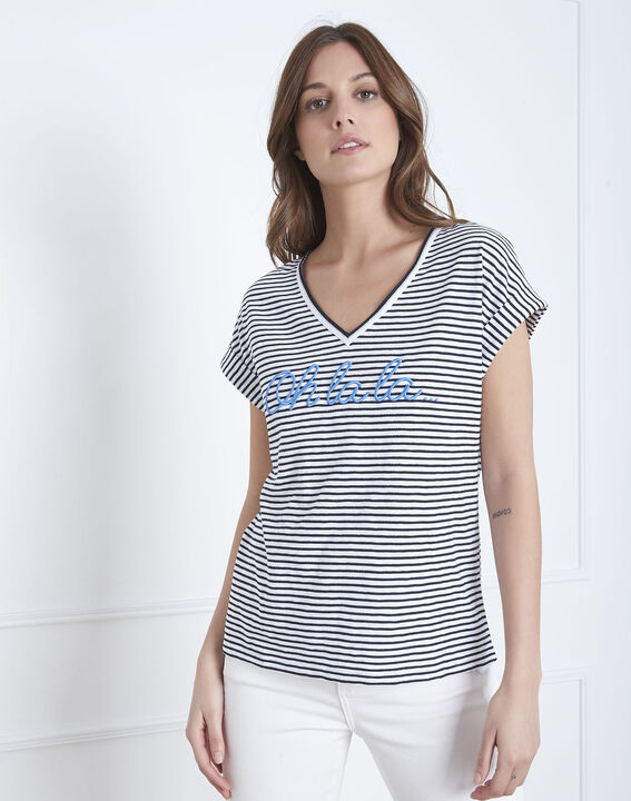 Paddington striped slogan t-shirt | 1-2-3 Paddington striped slogan t-shirt PhotoZ | 1-2-3