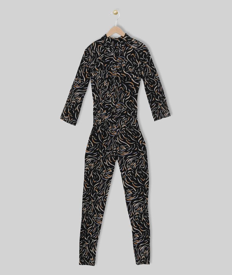 Carmen printed jumpsuit navy blue.