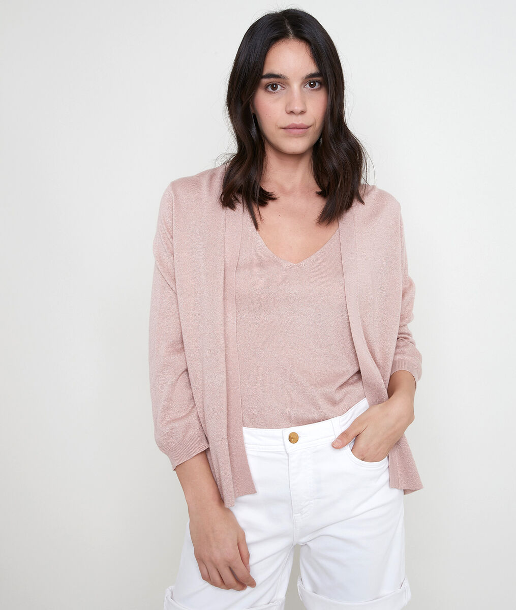 ALIZEE BIS lightweight powder-coloured cardigan | 1-2-3 ALIZEE BIS lightweight powder-coloured cardigan PhotoZ | 1-2-3
