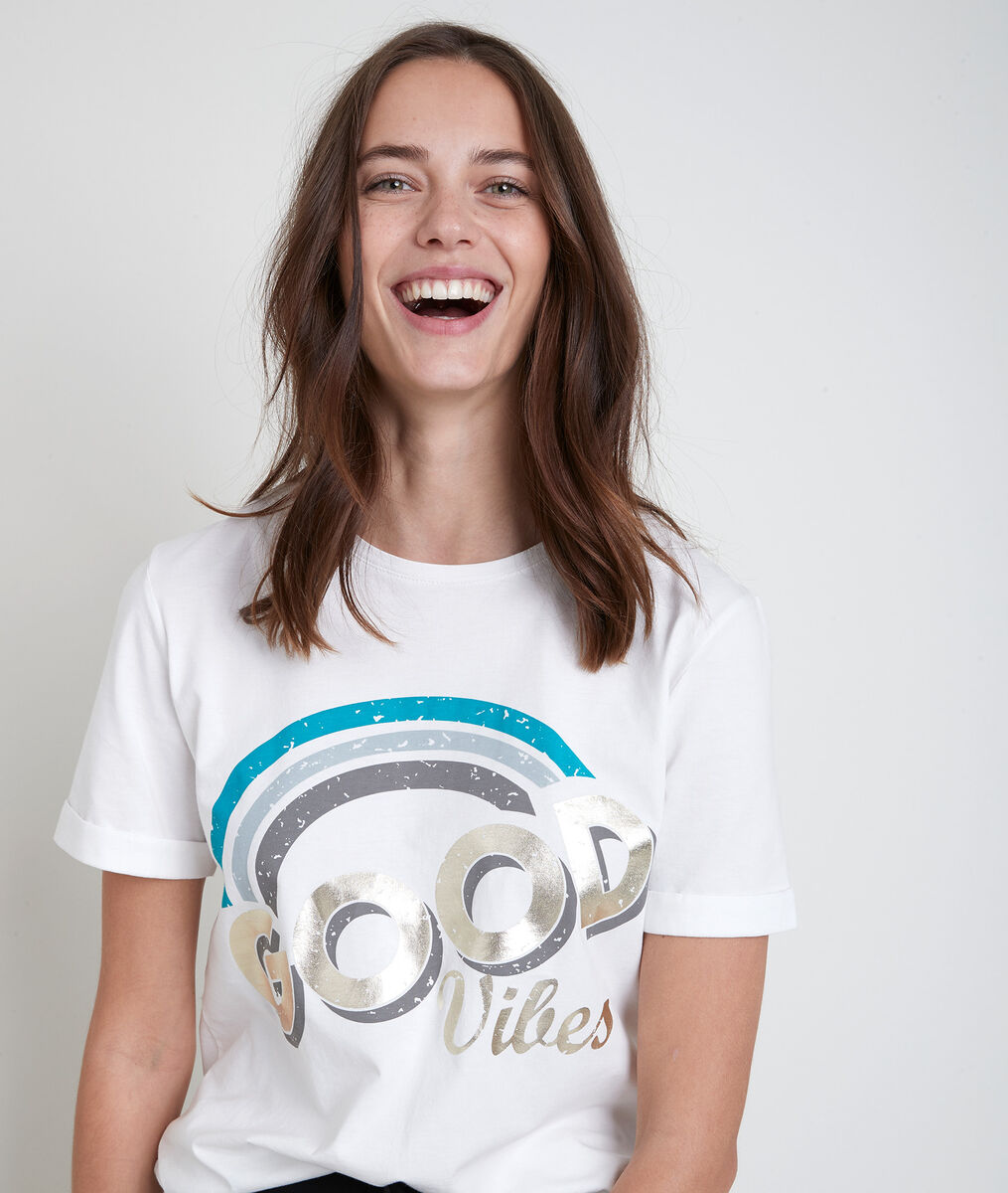 Irock white screen-printed T-shirt | 1-2-3 Irock white screen-printed T-shirt PhotoZ | 1-2-3
