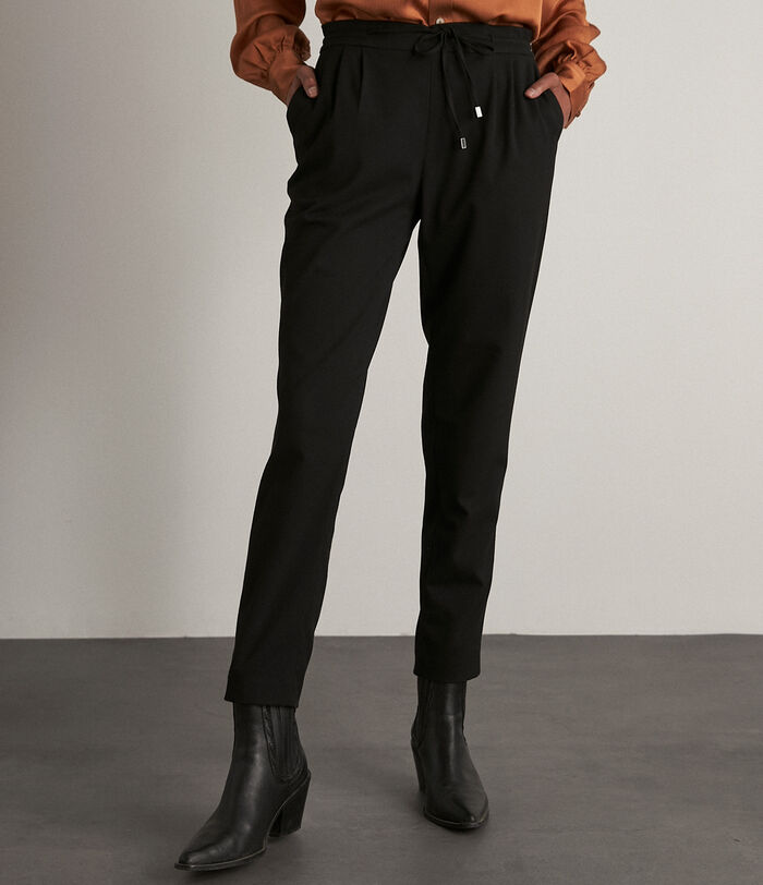 Flynn black soft chino trousers PhotoZ | 1-2-3