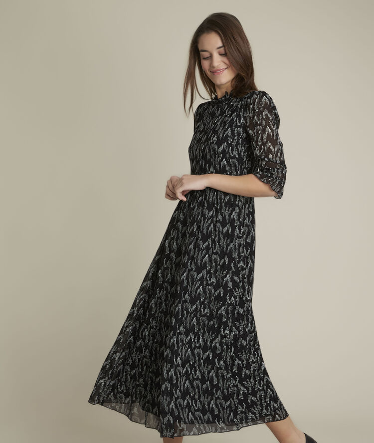 Crystal printed dress black.