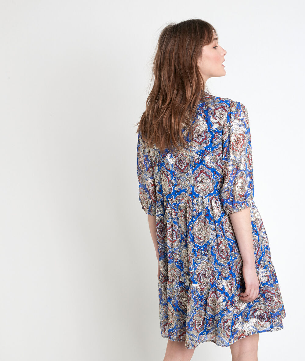 Madeleine forget-me-not print dress myosotis.