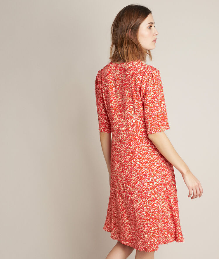 City printed dress poppy.