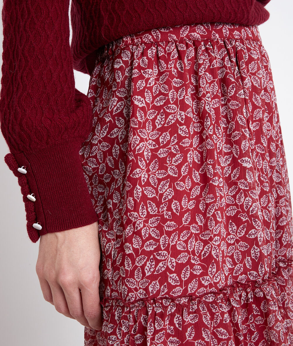 Eugenie short printed skirt bourgogne.
