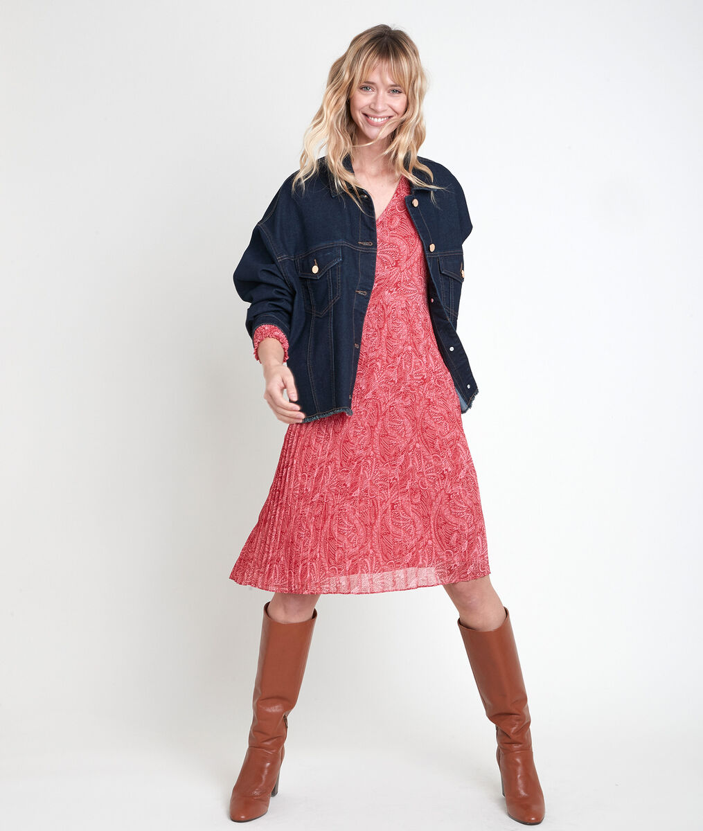 LILO printed pleated dress | 1-2-3 LILO printed pleated dress PhotoZ | 1-2-3