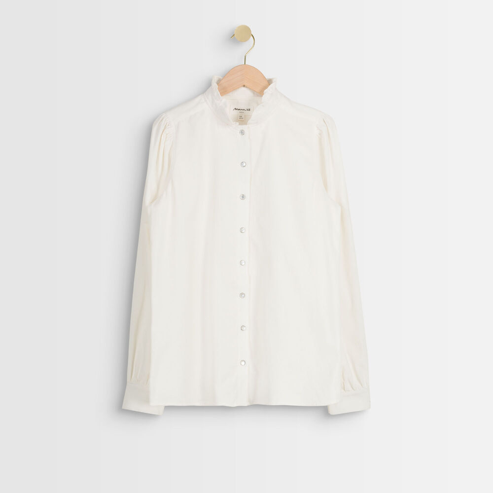 Jeraldine ecru corduroy shirt ecru.