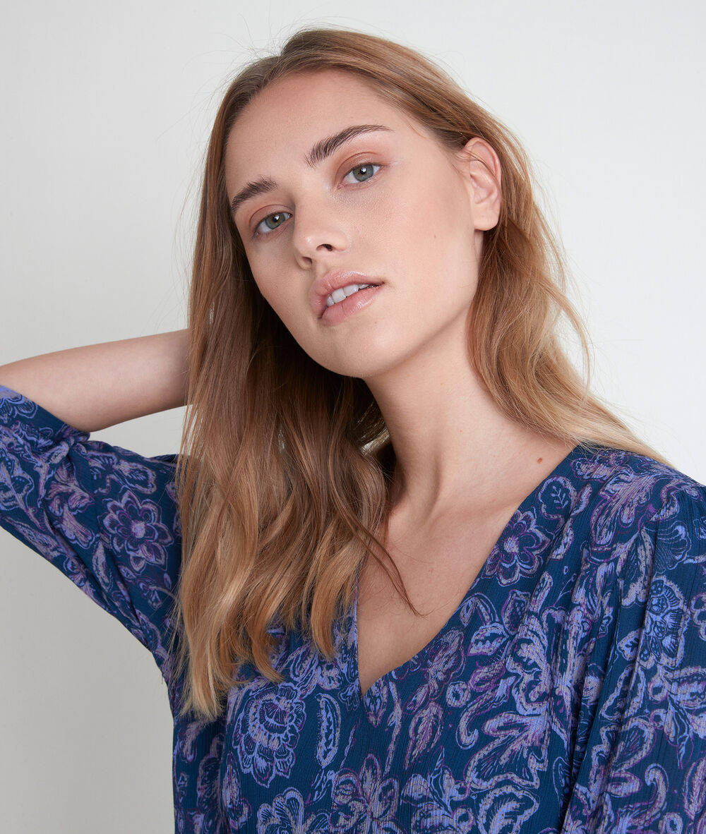 Claude printed dress bleu.