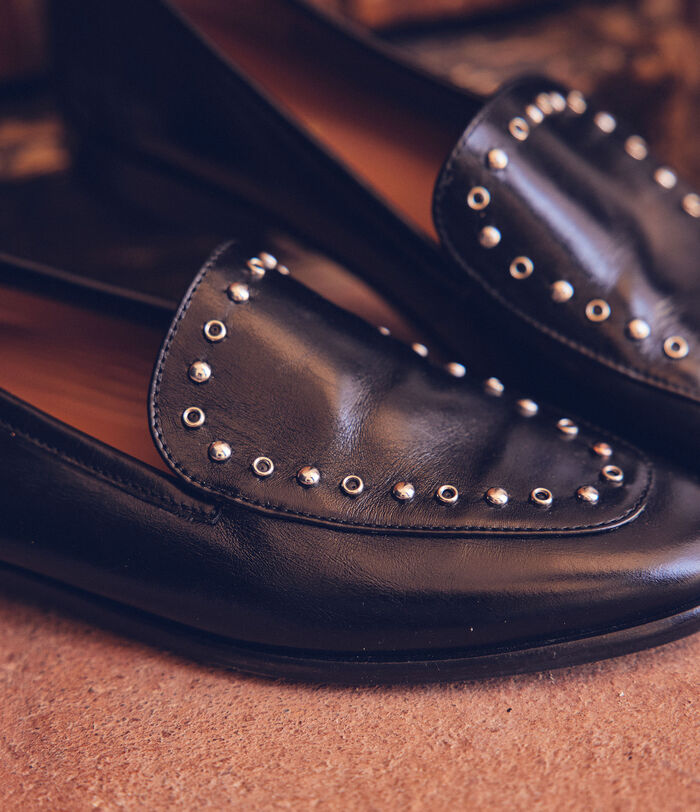 Nabella Studded Leather Loafers