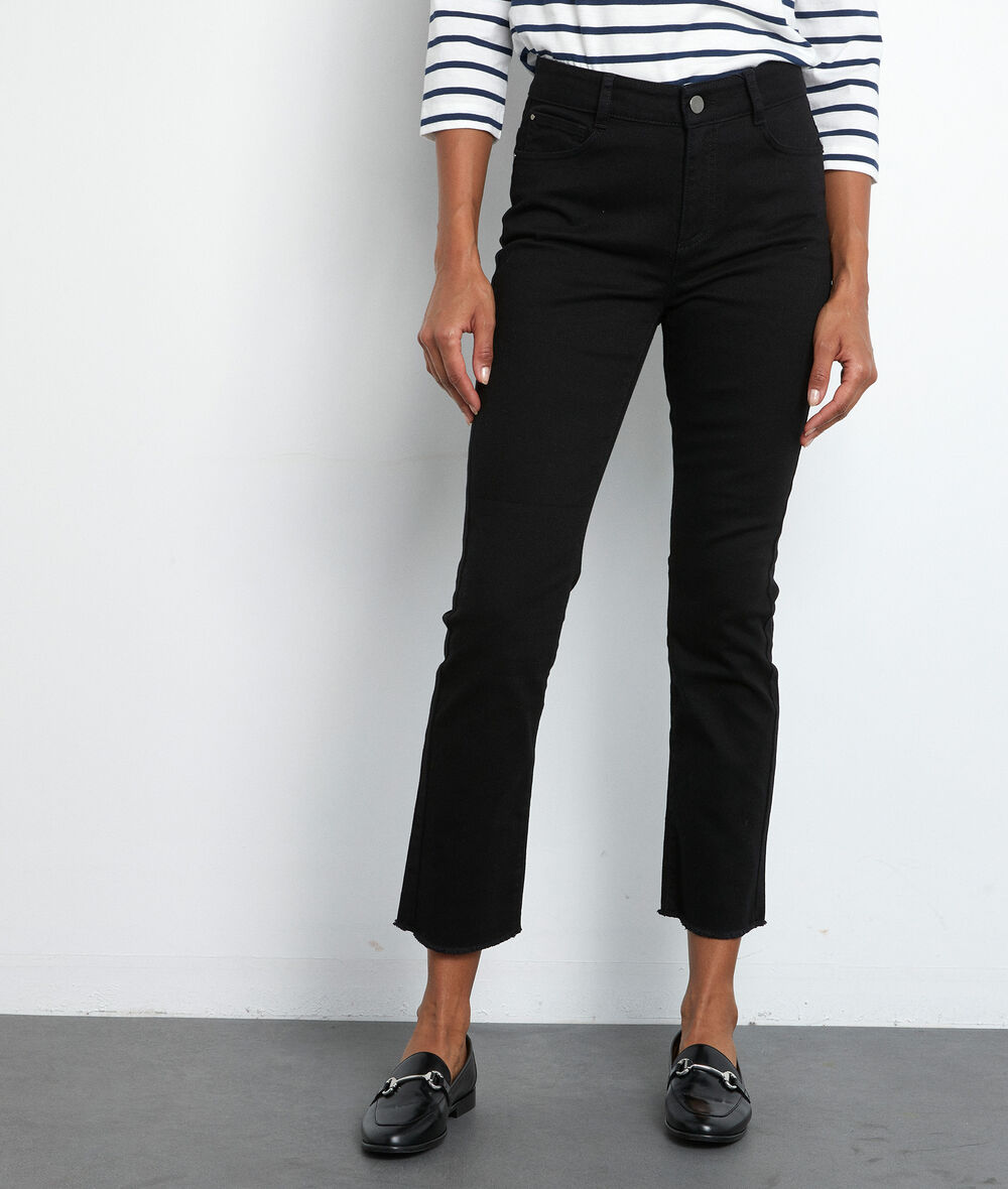 Patience black-cotton straight-leg jeans with raw hems PhotoZ | 1-2-3