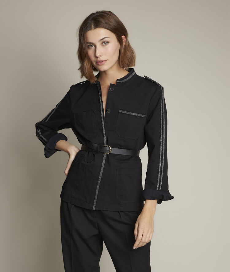 Fortune patterned jacket black.