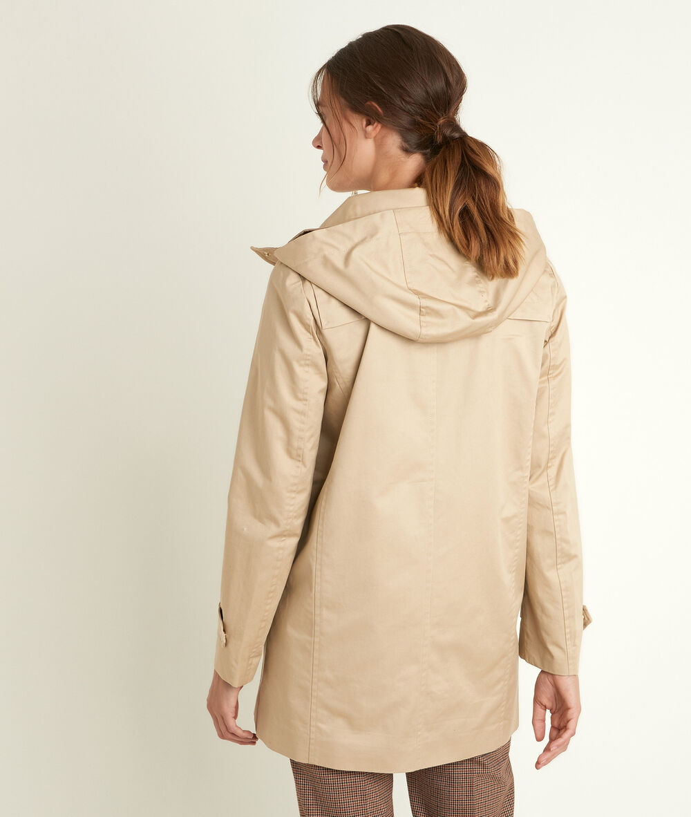 Sunko beige hooded parka beige clair.