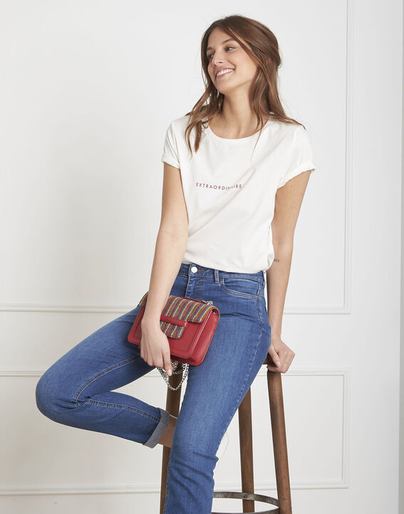 Pextra ecru organic cotton T-shirt | 1-2-3 Pextra ecru organic cotton T-shirt PhotoZ | 1-2-3