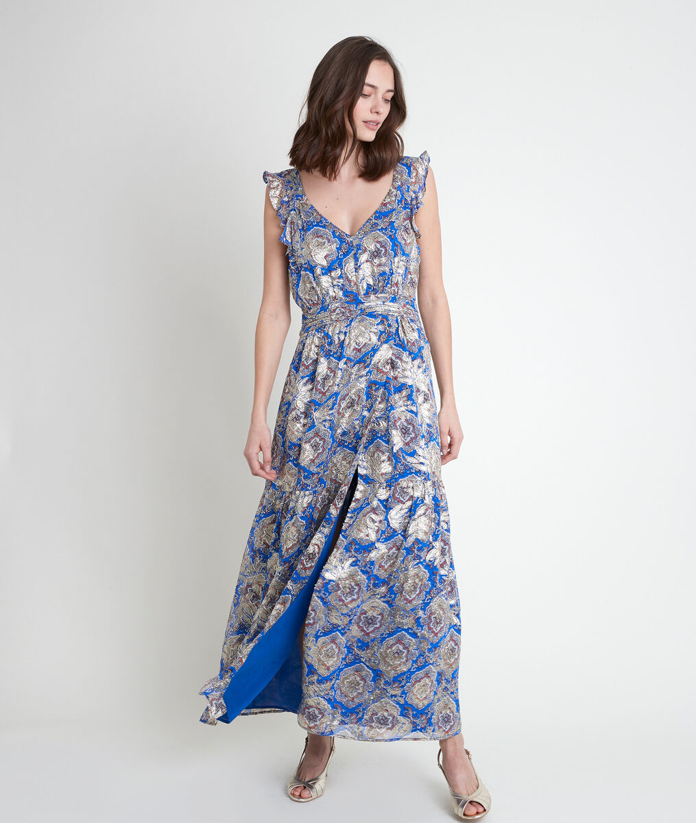 MARIE printed lurex maxi dress | 1-2-3 MARIE printed lurex maxi dress PhotoZ | 1-2-3