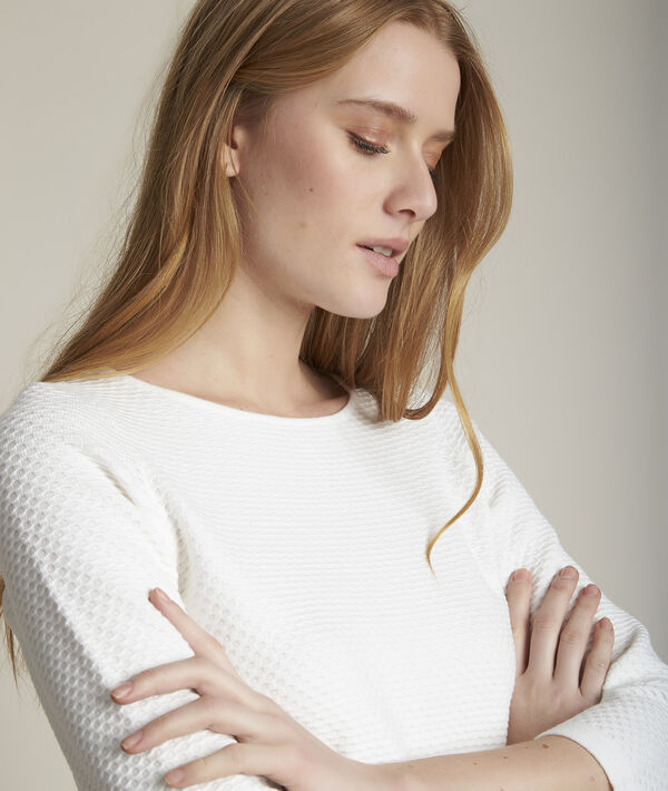 Delta ecru-coloured boatneck jumper | 1-2-3 Delta ecru-coloured boatneck jumper PhotoZ | 1-2-3